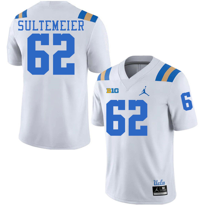 Men #62 Michael Sultemeier UCLA Bruins College Football Jerseys Stitched-White